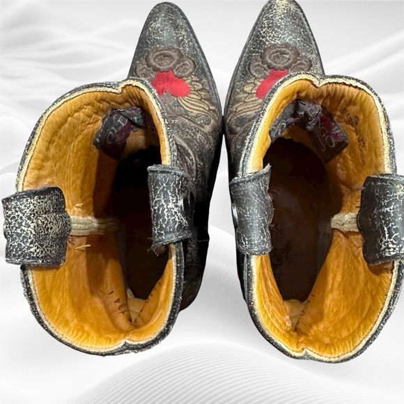 Old Gringo Little G Black Boots Embroidered Hearts Size 6.5 - Picture 6 of 11